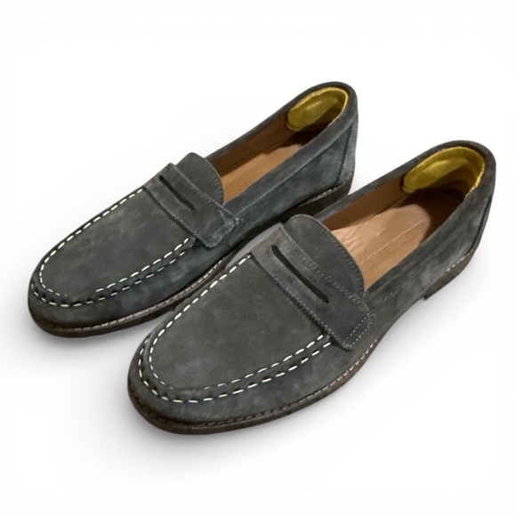 EUC - Allen Edmonds Dylan Penny Loafer - Grey Suede Size 9.5D - Picture 2 of 4